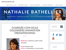 Tablet Screenshot of nathaliebathellier.fr